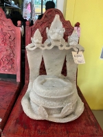 3 serpents white marble  carving 